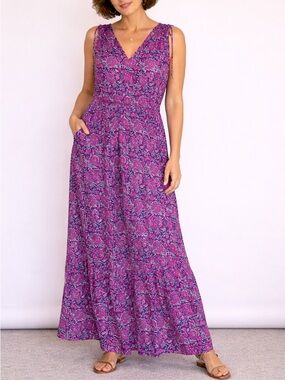 GAP Purple and Pink Floral Maxi Dress